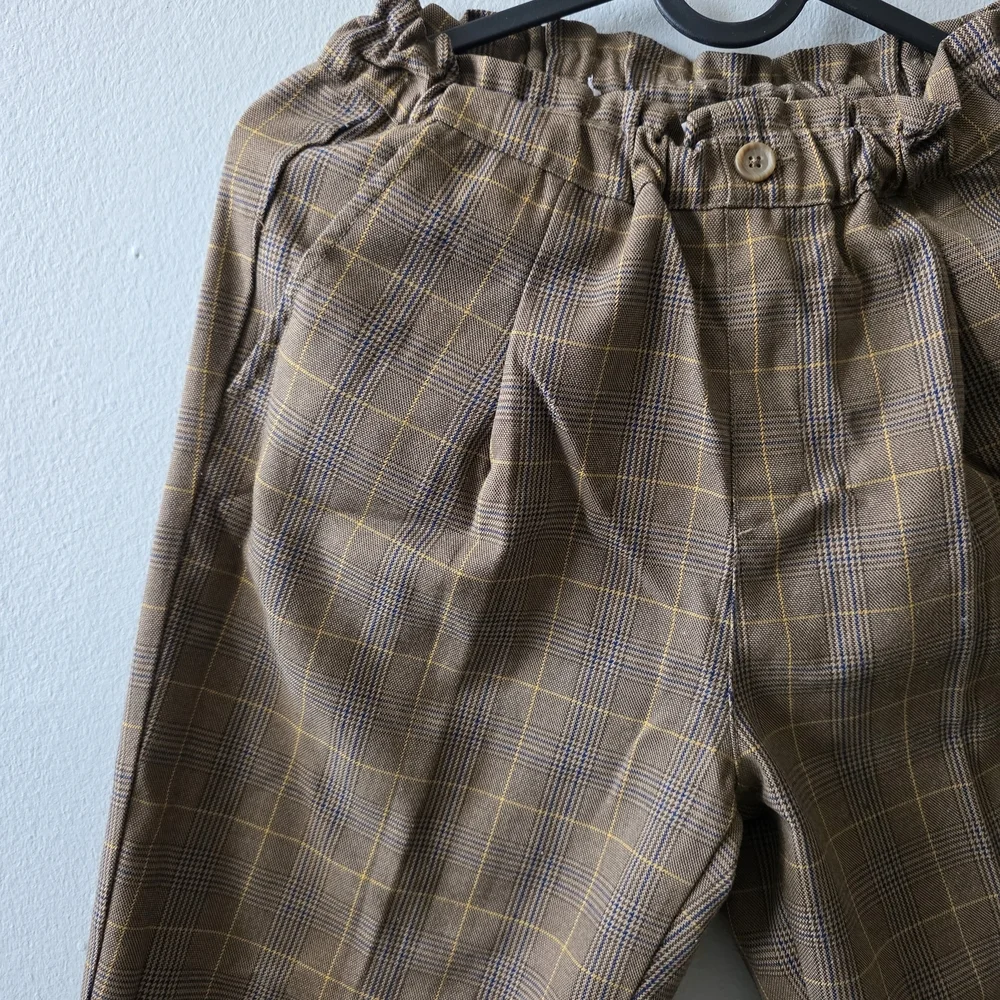 Uniqlo Brown Checkered Women's Trousers - Picture 4 of 5